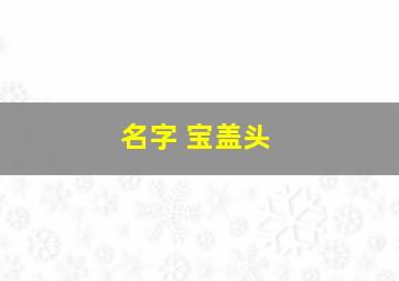 名字 宝盖头